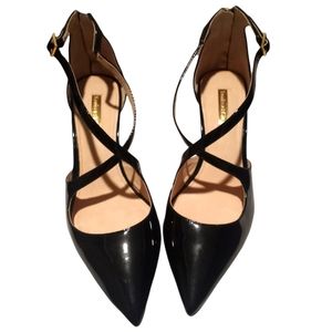 Luise et Cie Jena leather Strappy Pointed Pumps black